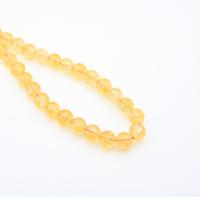 Perles Citrine naturelles, perles de citrine, Rond, poli, DIY & normes différentes pour le choix, Jaune, Vendu par brin