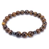 Gemstone Bracelets Zinc Alloy with Natural Stone fashion jewelry & Unisex 8mmuff0c 19cm Sold By PC