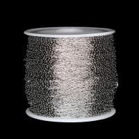 Roestvrij stalen sieraden ketting, 304 roestvrij staal, met kunststof spoel, silver plated, DIY & rechthoek keten, 1x0.30mm, Ca 100m/spool, Verkocht door spool