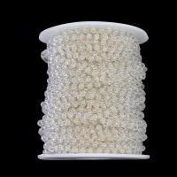 Roestvrij staal balketting, 304 roestvrij staal, met kunststof spoel & Plastic, gold plated, DIY, 3x3mm, Ca 25m/spool, Verkocht door spool