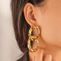 Zinc Alloy Drop Earrings fashion jewelry golden Sold By Pair