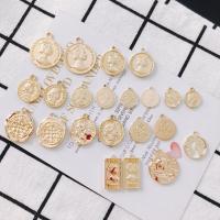 Zinc Alloy Pendants gold color plated DIY nickel lead & cadmium free Sold By Bag