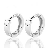 Orecchini cerchietti Hoop ottone, gioielli di moda, argento, 0.3X0.2CM, Venduto da coppia