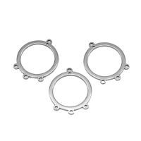 Ruostumaton teräs Liitin, 304 Stainless Steel, Donitsi, tee-se-itse & 1/3 silmukka, alkuperäinen väri, 20x24x1mm, Reikä:N. 1.2mm, Myymät PC