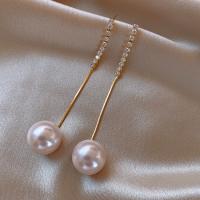 Sinc Alloy Earrings, le Pearl Plaisteacha, jewelry faisin, bán, Díolta De réir Péire