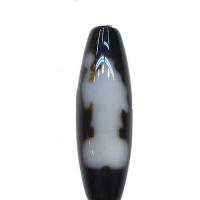 Prirodni Tibetanski Agate Dzi perle, Tibetanski ahat, Oval, Mahakala & u dvije nijanse, 38x12x2.50mm, Rupa:Približno 2mm, Prodano By PC