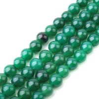 Prirodni Zeleni ahat perle, Green Agate, Krug, pomahnita, možete DIY & različite veličine za izbor, zelen, Prodano By Strand