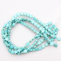 Perles turquoises, turquoise synthétique, étoile, poli, DIY & normes différentes pour le choix, bleu turquoise, Vendu par brin