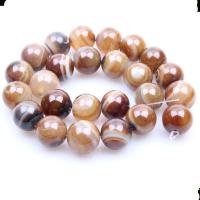 Natural Coffee Agate perler, Kaffe Agate, Runde, poleret, du kan DIY, kaffe farve, 16mm, 24pc'er/Strand, Solgt af Strand