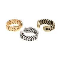 Messing Cuff fingerring, forgyldt, mode smykker, flere farver til valg, Solgt af PC