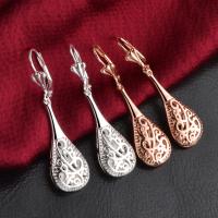 Brass Leverback Earring plated fashion jewelry & for woman Sold By Pair