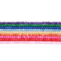 calcédoine goutte, abaque, poli, facettes, plus de couleurs à choisir, 2x4mm, Environ 150PC/brin, Vendu par brin