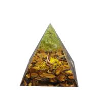 Resin Pyramid Decoration with Natural Gravel Triangle plated for home and office Sold By PC