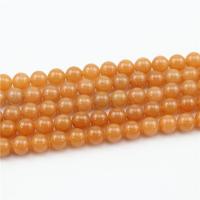 Perles aventurine, aventurine rouge, Rond, poli, durable & DIY & normes différentes pour le choix, orange, Vendu par brin