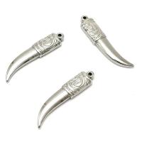 Edelstahl Schmuck Anhänger, Horn, goldfarben plattiert, 6.30x4.20x31mm, Bohrung:ca. 1.3mm, 20PCs/Menge, verkauft von Menge