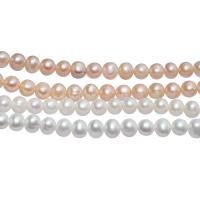 Runda odlad sötvattenspärla pärlor, Freshwater Pearl, plated, DIY, fler färger för val, 8-9mm, Säljs av Strand