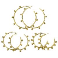 Stainless Steel Hoop Earring plated fashion jewelry & for woman gold Sold By Pair