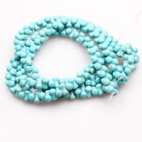 Perles turquoises, Turquoise bleu synthétique, poli, DIY, vert foncé, 6x14mm, 64PC/brin, Vendu par brin