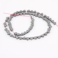 Perline in ematite non magnetico, Cuore, lucido, DIY, 6mm, 66PC/filo, Venduto da filo