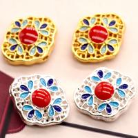 Cloisonne Kralen, Zinc Alloy, met glazuur, mode sieraden & DIY, meer kleuren voor de keuze, 20x17mm, Verkocht door PC