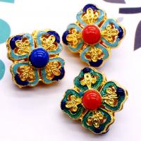 Cloisonne Beads Zinc Alloy with enamel fashion jewelry & DIY 19mm Sold By PC