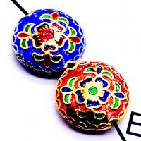 Perline Cloisonne, lega in zinco, with smalto, gioielli di moda & DIY, nessuno, 18mm, Venduto da PC