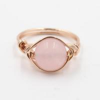 Gemstone Finger Ring, Edelsteen, met Zinc Alloy, mode sieraden, meer kleuren voor de keuze, 20x30mmuff0c10mm, Verkocht door PC