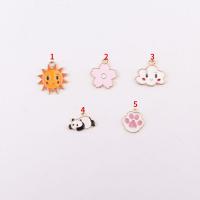 Zinc Alloy Enamel Pendants with enamel plated DIY nickel lead & cadmium free Sold By Bag