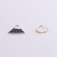 Zinc Alloy Enamel Pendants with enamel gold color plated DIY nickel lead & cadmium free Sold By Bag