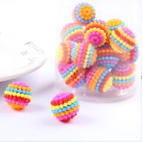 Akril nakit Beads, Krug, injekcijsko prešanje, možete DIY, multi-boji, 20mm, 500G/Torba, Prodano By Torba