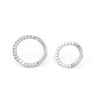 Rozsdamentes acél orr piercing ékszerek, 316L rozsdamentes acél, galvanizált, különböző méretű a választás & strasszos, 10PC-k/Lot, Által értékesített Lot