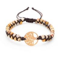 Natürliche Tiger Eye Armband, Tigerauge, mit Nylonschnur & Zinklegierung, Modeschmuck, keine, verkauft von Strang