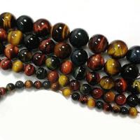 Tiger Eye Beads, Runde, poleret, du kan DIY & forskellig størrelse for valg, Solgt af Strand