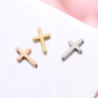 Roestvrij staal Cross Hangers, mode sieraden & DIY, meer kleuren voor de keuze, Verkocht door PC