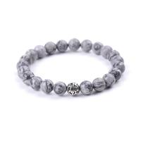 Gemstone Bracelets plated fashion jewelry & Unisex 8mm Sold By Strand