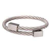 Rozsdamentes acél bangle, Stainless Steel, divat ékszerek & egynemű, több színt a választás, Által értékesített PC