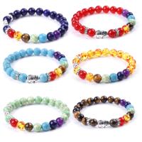 Gemstone Bracciali, agate, placcato, gioielli di moda & materiali diversi per la scelta & unisex, nessuno, 8mm, Venduto da filo