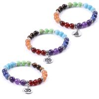 Gemstone Bracelets plated fashion jewelry & Unisex 8mm Sold By Strand