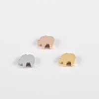 Rustfrit stål Perler, Roestvrij staal, Olifant, plated, DIY, meer kleuren voor de keuze, 6x7.80mm, Gat:Ca 2mm, 10pC's/Lot, Verkocht door Lot