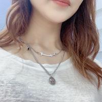 Thaïlande collier en argent sterling, bijoux de mode & unisexe & styles différents pour le choix, plus de couleurs à choisir, 60+5.5CM, Vendu par brin