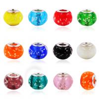 Χάντρες Lampwork European στυλ, Γυάλινα, Γύρος, DIY, περισσότερα χρώματα για την επιλογή, 10x14mm, 100PCs/τσάντα, Sold Με τσάντα