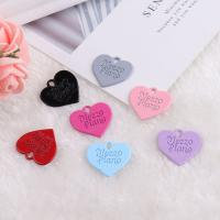 Zinc Alloy Heart Pendants painted DIY nickel lead & cadmium free Sold By Bag