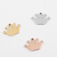 Rostfritt stål Smycken Hängen, ROSTFRITT STÅL, Crown, plated, DIY, fler färger för val, 12x16mm, Hål:Ca 1.6mm, 10PC/Lot, Säljs av Lot