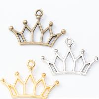 Cink ötvözet Crown Medálok, divat ékszerek & DIY, több színt a választás,  30x20x3mm, Által értékesített PC