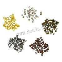 Messing Crimp Bead, Rondelle, plated, meer kleuren voor de keuze, lood en cadmium vrij, 1.50x1.50mm, Gat:Ca 0.8mm, 50000pC's/Lot, Verkocht door Lot