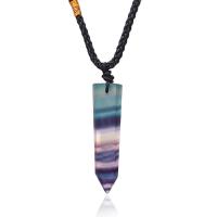 Gemstone smycken halsband, färgrik Fluorit, med Vax, mode smycken, flerfärgad, Säljs av Strand