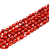 Gemstone šperky Korálky, Red Jasper, Kolo, Hvězda s obličejem & DIY & různé velikosti pro výběr, červený, Prodáno By Strand