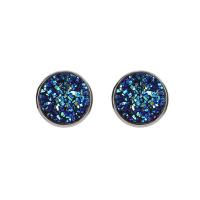 Roestvrij staal Stud Earrings, plated, voor vrouw, meer kleuren voor de keuze, 14mm, Verkocht door pair