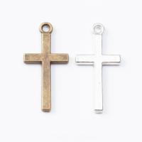 Zinklegering Cross Hangers, Zinc Alloy, Oversteken, plated, DIY, meer kleuren voor de keuze, nikkel, lood en cadmium vrij, 27x13x2mm, Verkocht door PC