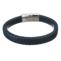 PU Cord Armband, Mässing, med PU, plated, svart, 11.5mm, Längd Ca 8.5 inch, Säljs av PC